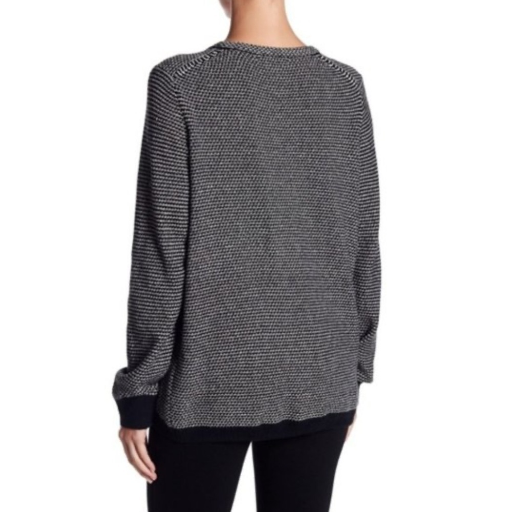 Madewell Crewneck Knit Sweater Marled Black Size S - Picture 2 of 10